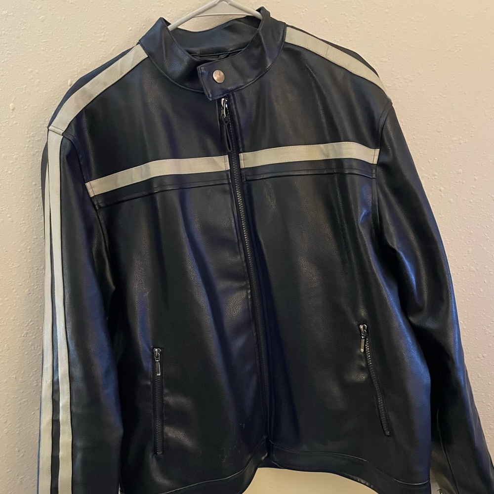 Mens Faux Leather Jacket